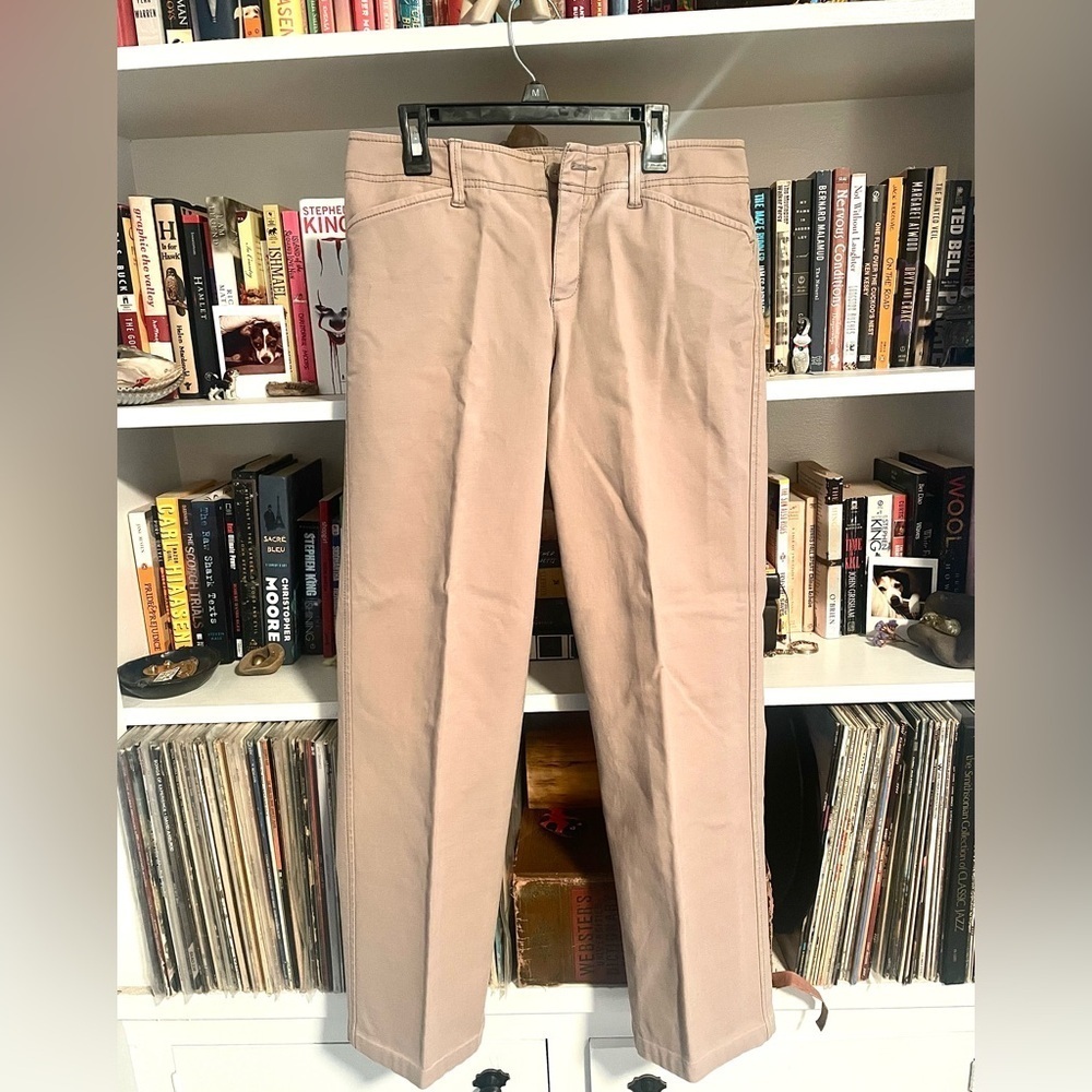 Eddie Bauer Vintage Mercer Fit Pants Petite 4 Women’s Khaki Straight Leg Slacks
